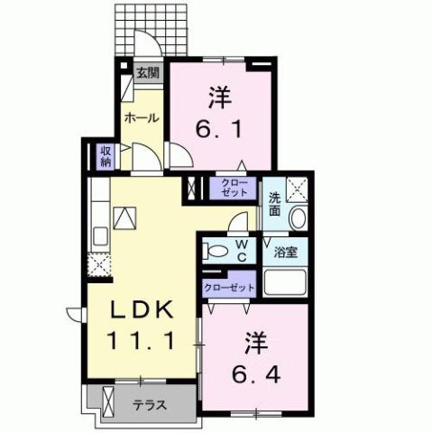 インプレスＢの間取り