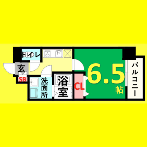 エステムコート名古屋黒川シャルマン　名古屋市賃貸　仲介手数料無料の間取り