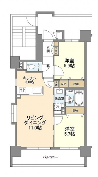 台東区北上野１丁目の賃貸マンションの間取り