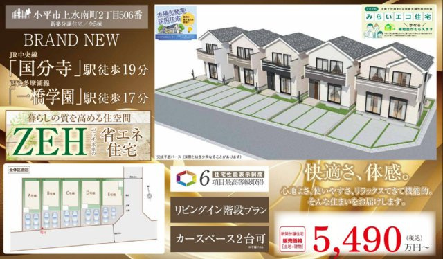【Heartfull Town】小平市上水南町２丁目506番のその他|□売主作成による販売用の図面(マイソク)です。この図面には売主の工夫(お客様へ本物件のメリットをうまく伝えられる様)が良く表れています。□