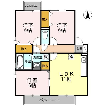 ウィルモア　Ｃ棟の間取り