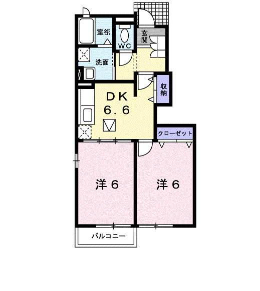 ファシネイション春日Ⅰの間取り