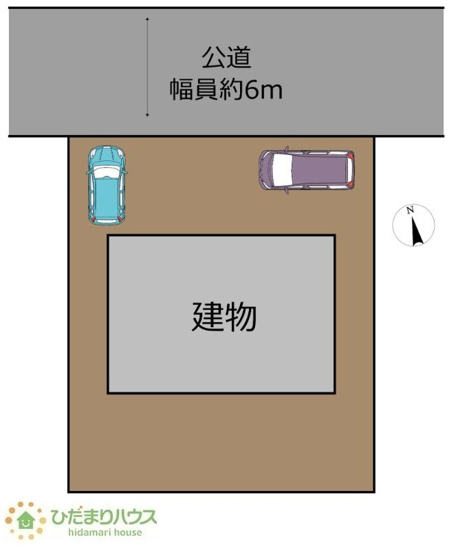 【区画図】 | つくば市松栄　中古戸建 | カースペースは2台分確保