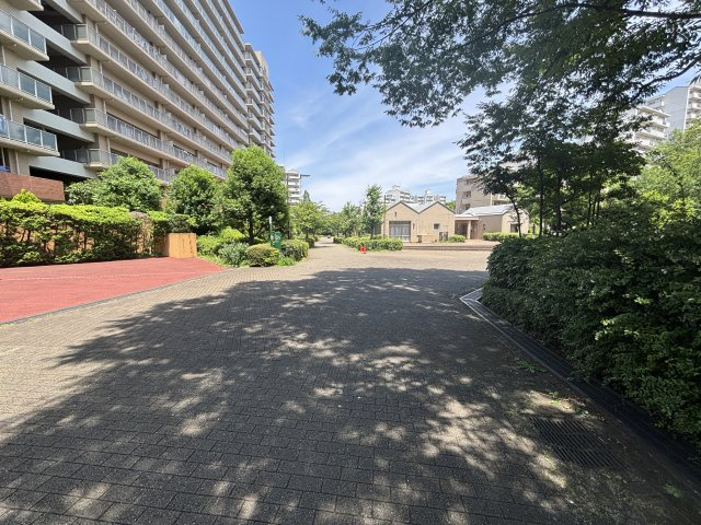 南大沢駅まで続く遊歩道は緑の多い景色を眺めながら、車に合わずに移動できます