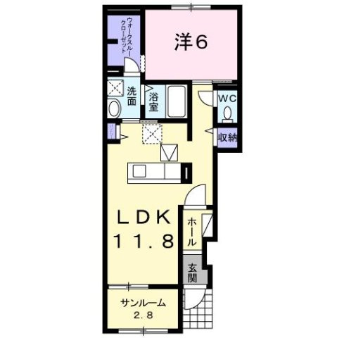 リヴェール恋町　Ⅰの間取り|使い勝手の良い間取りです♪