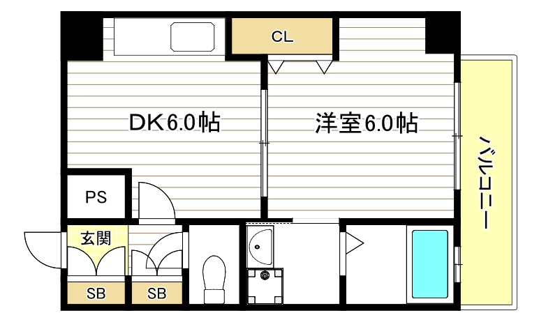 カシェット住吉の間取り