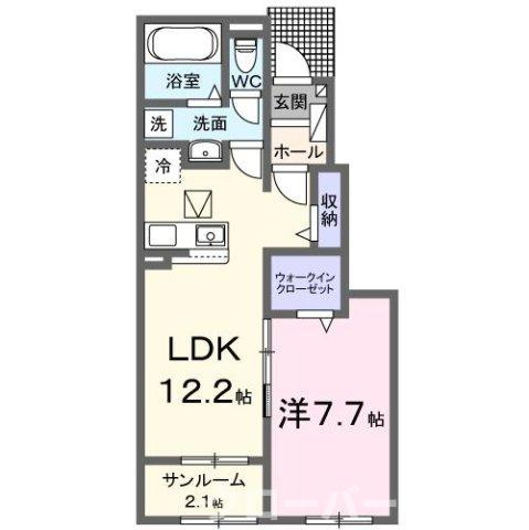 サンルミエール　Ⅰの間取り