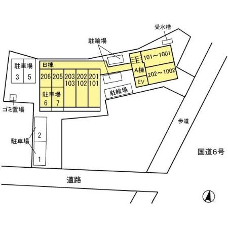 Ｇ・ＭウエストハイツAの区画図