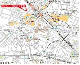 コンフォート津田沼壱番館の地図