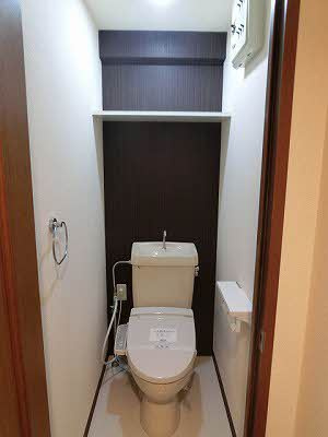 ピースマンションMIのトイレ|落ち着いたトイレです