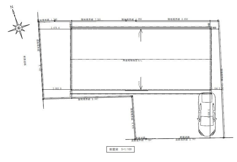 土佐市高岡町丙　建築条件付　売土地の土地図|プラン例　建物価格　2,760万円　土地面積　193.82㎡　（約58.63坪）　建物面積　82.4㎡（約24.92坪）