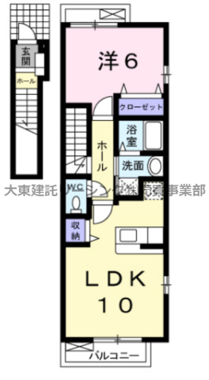 2階：１ＬＤＫ