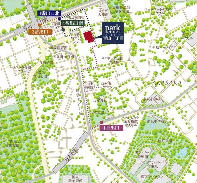 パークコート青山一丁目の地図