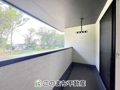 【バルコニー】 | クライン小山市塚崎1期　  | 多少の雨も安心のルーフバルコニー☆
