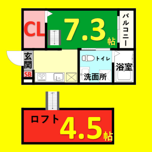 ブランノワール本陣　S棟　名古屋市賃貸　仲介手数料無料の間取り