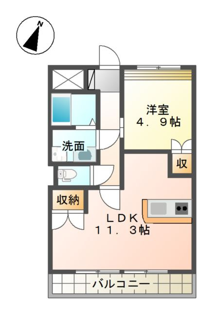 ローズガーデンⅡの間取り