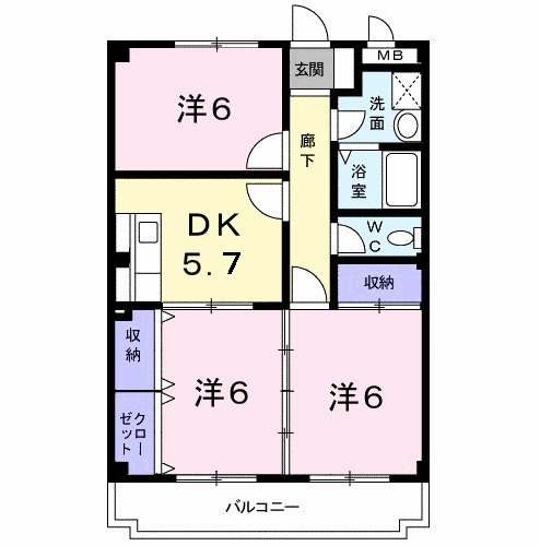 ドミール三ヶ森の間取り