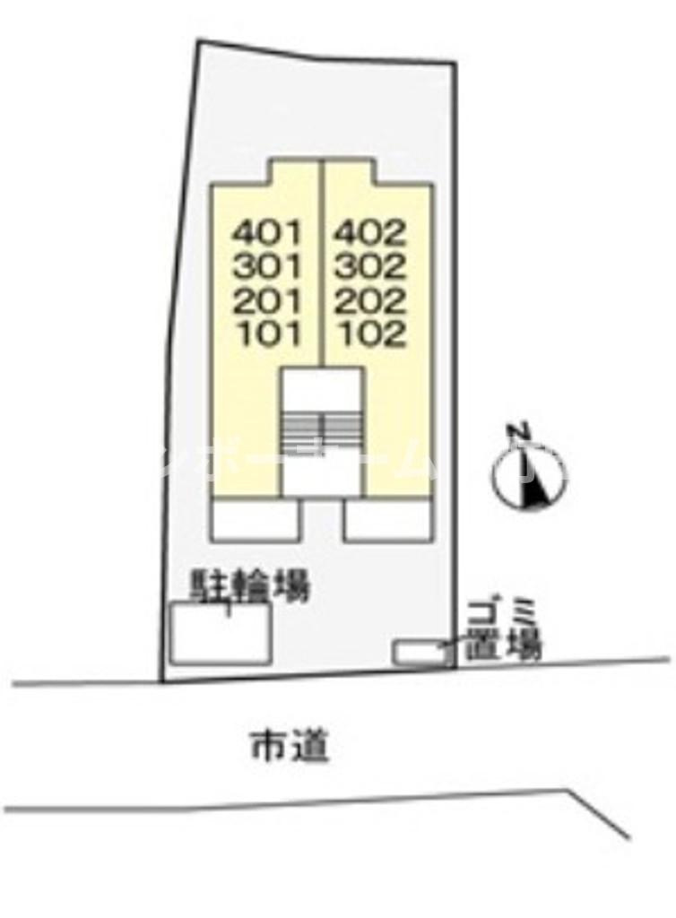 ブローテ・Ｋ※初期費用分割あと払いサービス利用可能物件の区画図