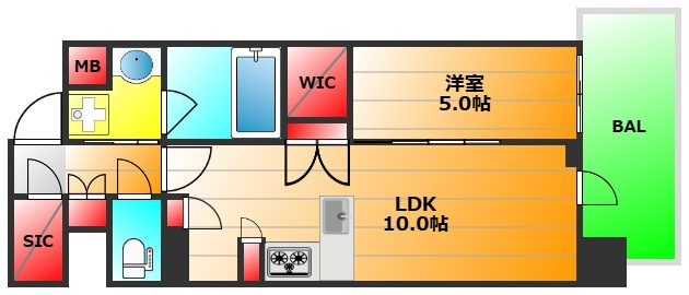 リンクハウス難波元町の間取り|現状有姿