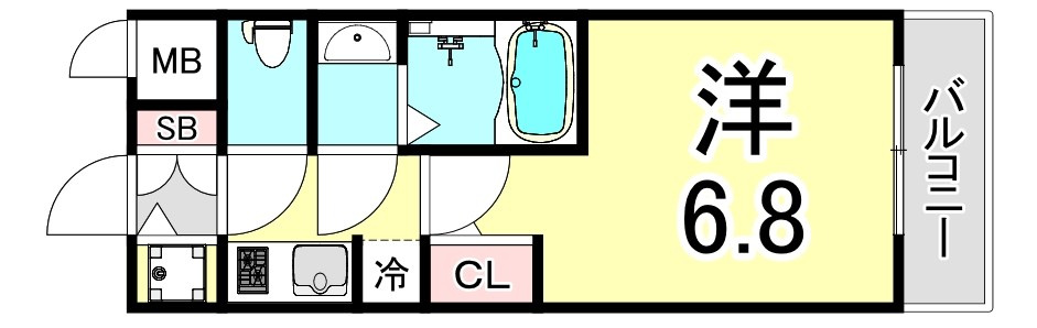 エスリードレジデンス神戸三宮の間取り