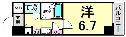 ロイヤルヒル神戸三ノ宮Ⅱの間取り