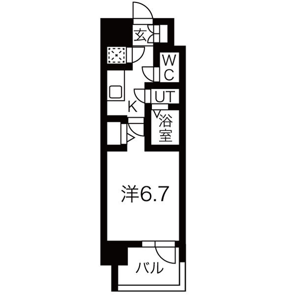 レジュールアッシュ中之島SOUTHの間取り