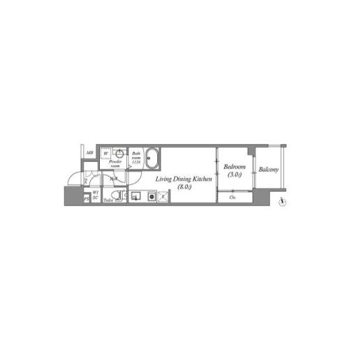 ArtizA瓦屋町Ⅰの間取り