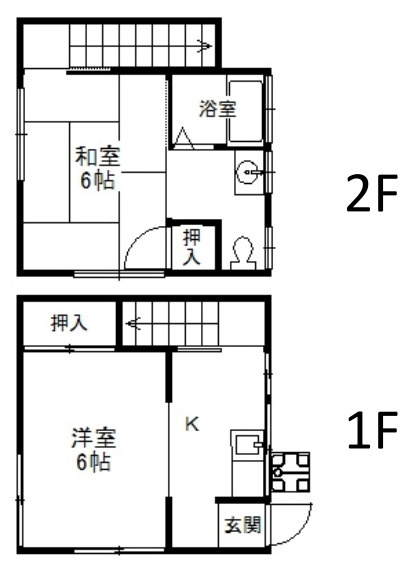 白鳩荘B棟の間取り