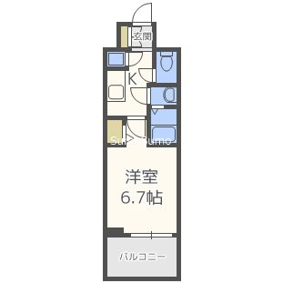 大阪市西区江戸堀１丁目の賃貸マンションの間取り