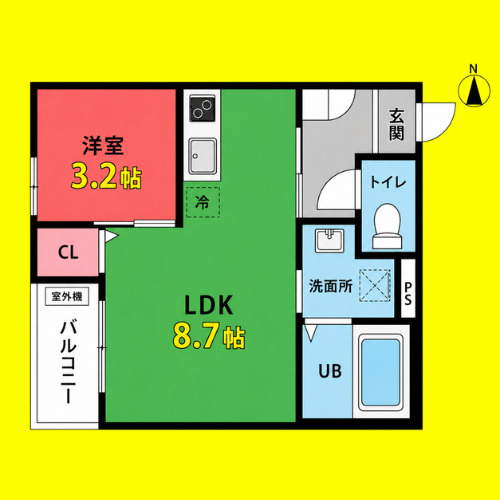 CRASTINE大杉(クラスティーネオオスギ)　名古屋市賃貸　仲介手数料無料の間取り
