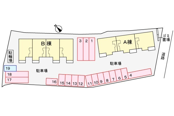 レイクサイド Bの区画図