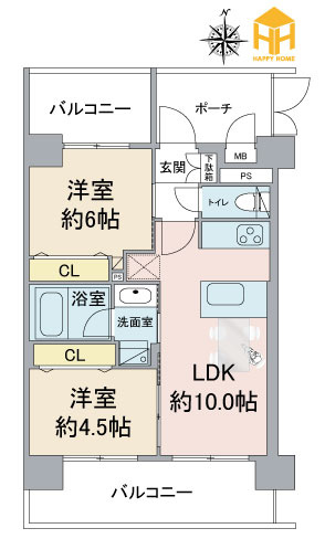 エステムコート梅田天神橋Ⅱグラシオの間取り|※現況と図面が異なる場合現況を優先いたします。