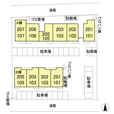 【区画図】 | D-roomあずま町　B