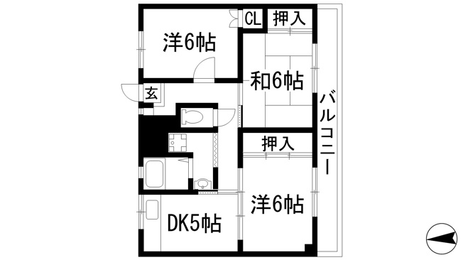【間取り】 | ビレッジハウス山本2号棟