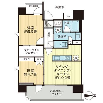 ライオンズミレス西新の間取り