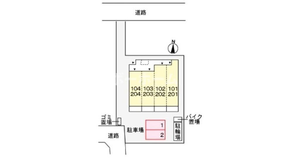 ブリュージュ　テラス※初期費用分割あと払いサービス利用可能物件の区画図