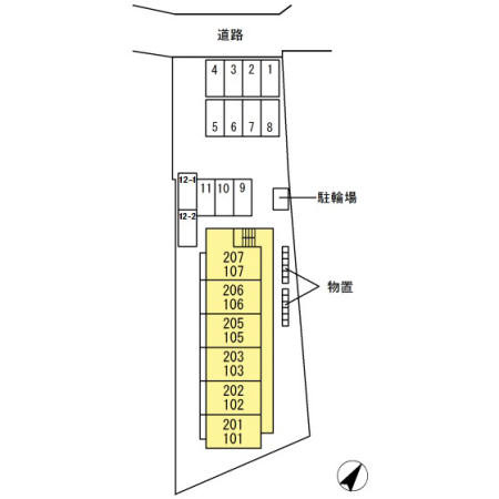 セジュール南仙北の区画図