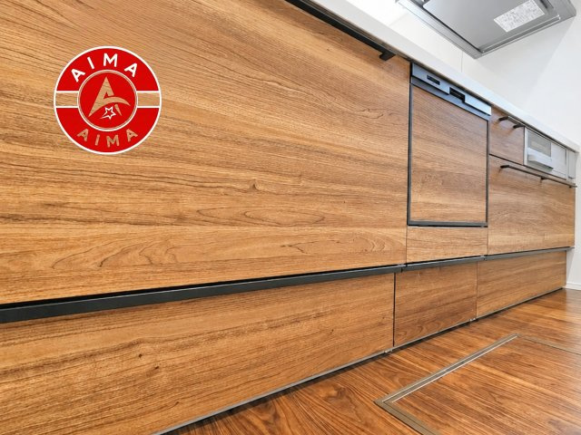 糟屋郡粕屋町内橋東1丁目第3-5棟（2号棟）の内観：施工例|キッチン。グリル・食器洗い乾燥機・浄水器も完備。