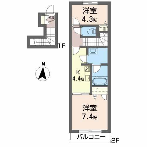 ソワサントゥディザン西口Ⅱの間取り