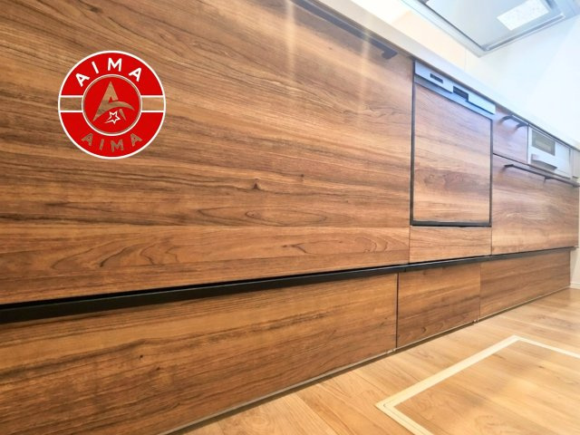 糟屋郡粕屋町内橋東1丁目第3-5棟（5号棟）の内観：施工例|キッチン。グリル・食器洗い乾燥機・浄水器も完備。