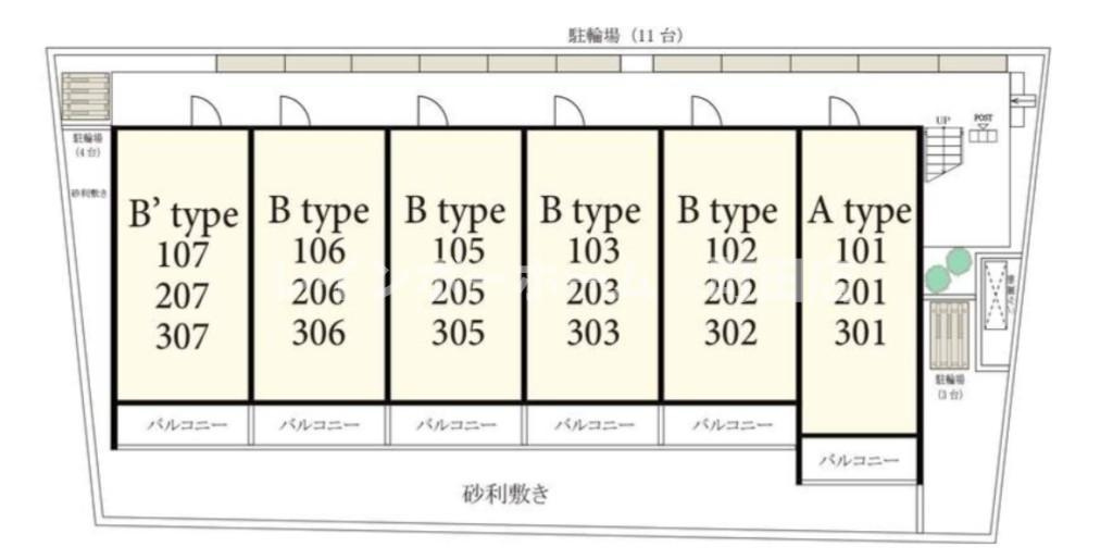 リブリ・厚木旭町※初期費用分割あと払いサービス利用可能物件の区画図