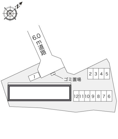 レオパレスエスポワールＵの区画図