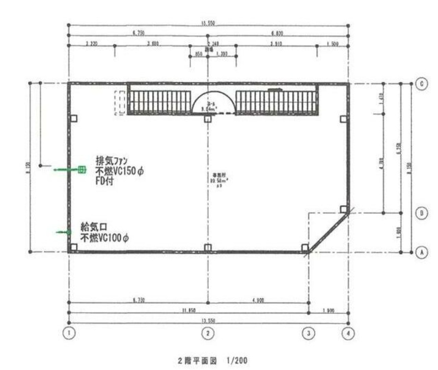 (仮称)　葛飾区西新小岩ビル　新築工事　2Fの間取り