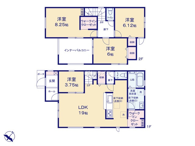 入間市久保稲荷第10期　全2棟　新築戸建　リーブルガーデンの間取り