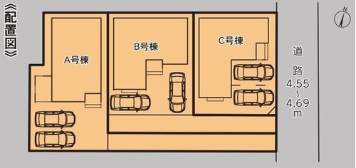 【区画図】 | 葵区田町2丁目　新築戸建　B号棟 | 2台駐車可能！ゆったりスペースで、駐車も楽ちん♪