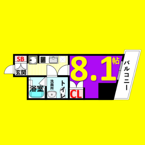 CORNES　HOUSE　NAGOYA　名古屋市賃貸　仲介手数料無料の間取り