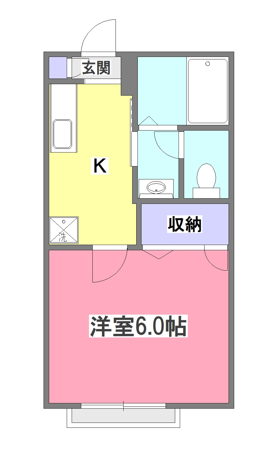 フロンテ秋津の間取り