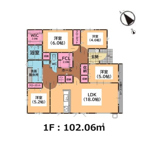 糟屋郡久山町大字久原第7-3棟（1号棟）の間取り|全居室収納付きで便利です。