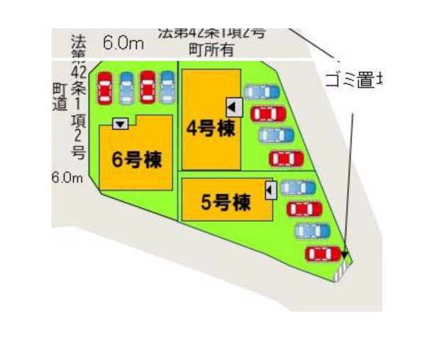 糟屋郡久山町大字久原第7-3棟（1号棟）の区画図|配置図（1号棟）