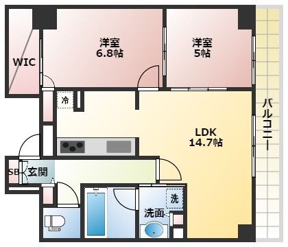 BRAVI南堀江(ブラービ南堀江)の間取り